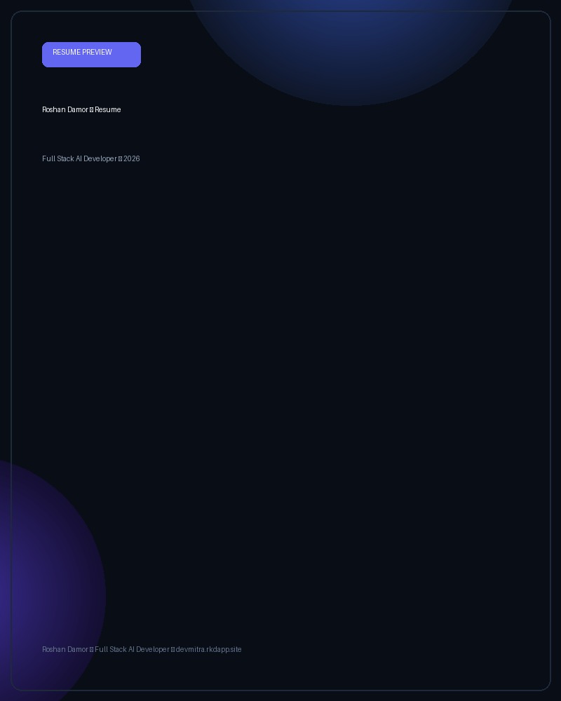 Default Resume Preview